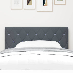 vidaXL LED Headboard with LED Strips Dark Grey 90 cm Velvet