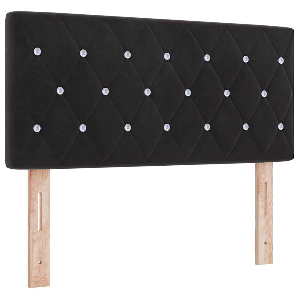 vidaXL LED Headboard with LED Strips Black 90 cm Velvet