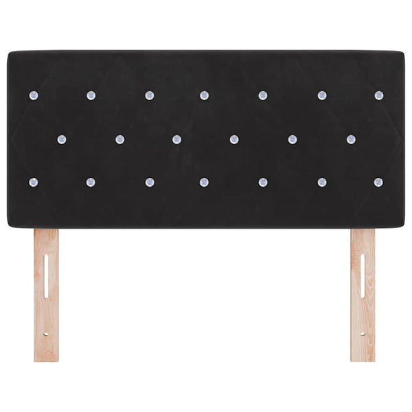 vidaXL LED Headboard with LED Strips Black 90 cm Velvet