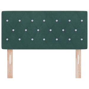 vidaXL LED Headboard with LED Strips Dark Green 90 cm Velvet
