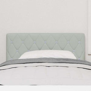 vidaXL LED Headboard with LED Strips Light Gray 100 cm Velvet