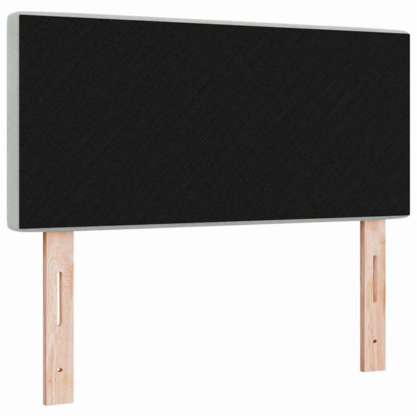 vidaXL LED Headboard with LED Strips Light Gray 100 cm Velvet