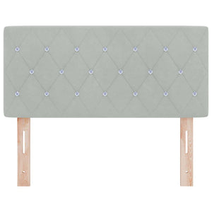 vidaXL LED Headboard with LED Strips Light Gray 100 cm Velvet