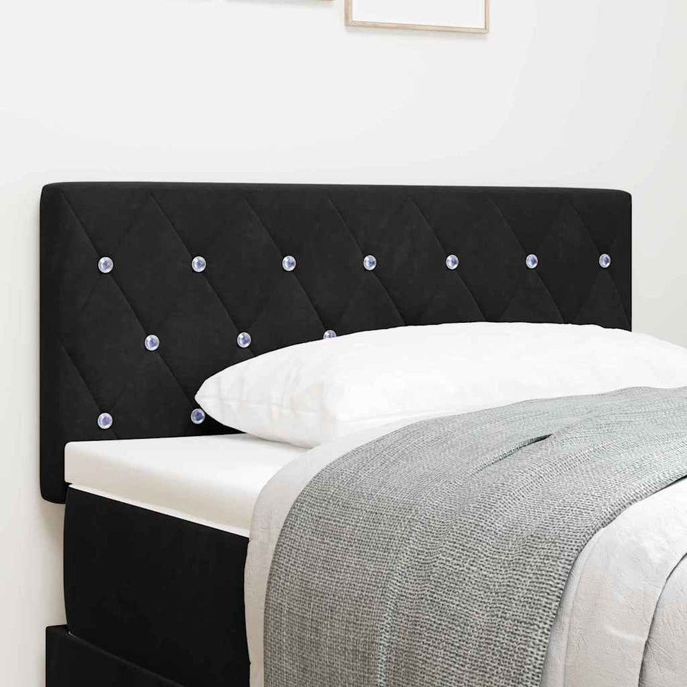 vidaXL LED Headboard with LED Light Strips Black 100 cm Velvet