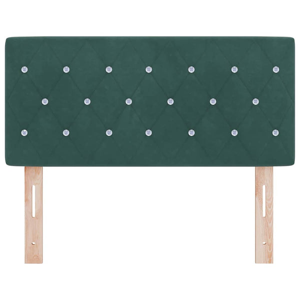vidaXL LED Headboard with LED Strips Dark Green 100 cm Velvet