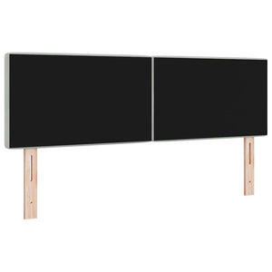 vidaXL LED Headboard with LED Strips Light Gray 144 cm Velvet