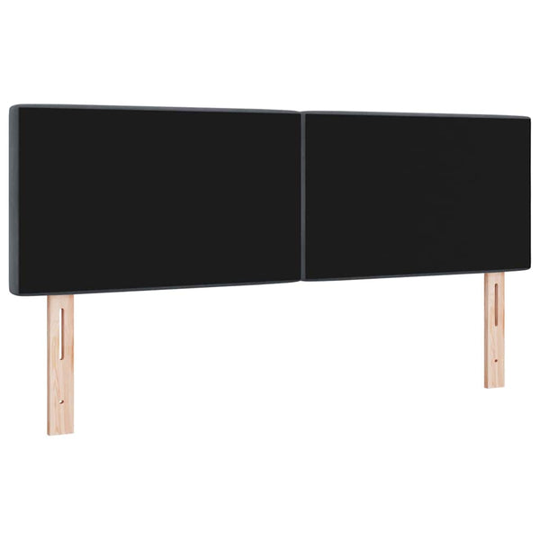 vidaXL LED Headboard with LED Light Strips Dark Grey 160 cm Velvet