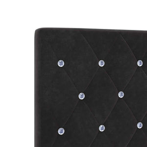 vidaXL LED Headboard with LED Strips Black 160 cm Velvet