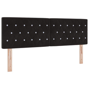 vidaXL LED Headboard with LED Strips Black 160 cm Velvet