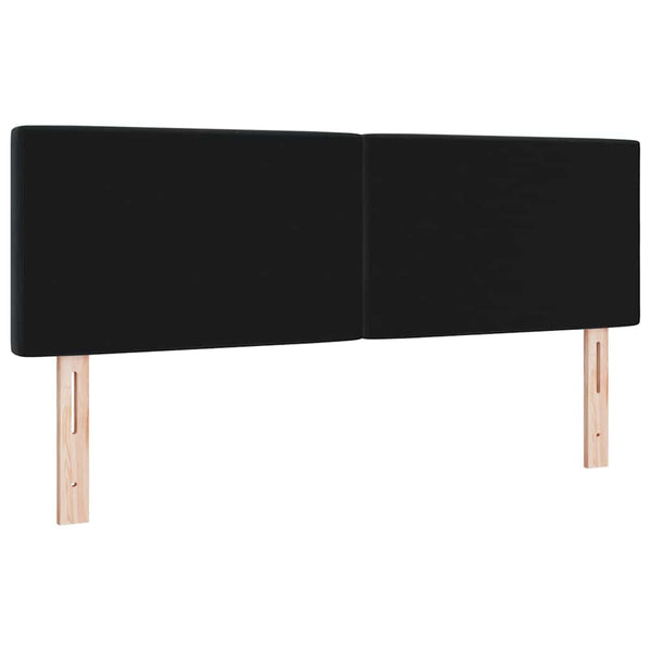 vidaXL LED Headboard with LED Strips Black 160 cm Velvet