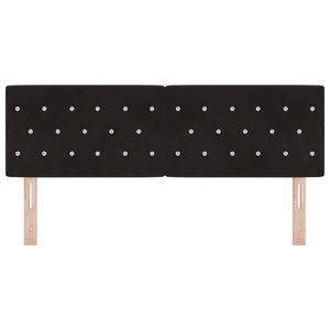 vidaXL LED Headboard with LED Strips Black 160 cm Velvet