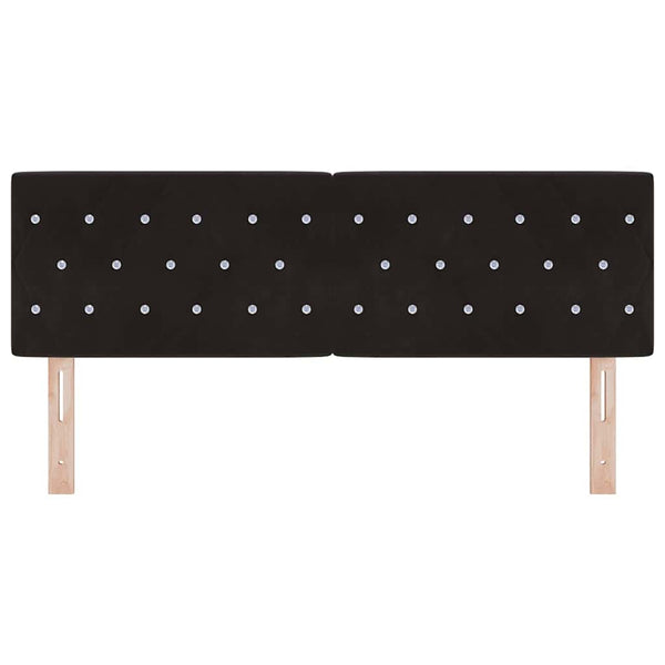 vidaXL LED Headboard with LED Strips Black 160 cm Velvet