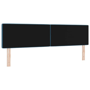 vidaXL LED Headboard with LED Strips Dark Blue 180 cm Velvet