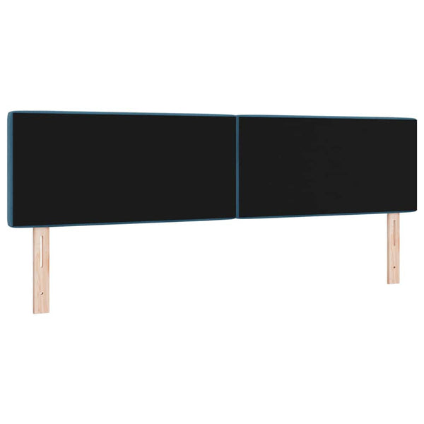 vidaXL LED Headboard with LED Strips Dark Blue 180 cm Velvet