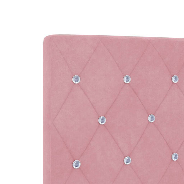 vidaXL LED Headboard with LED Strips with Headboard Pink 180 cm Velvet