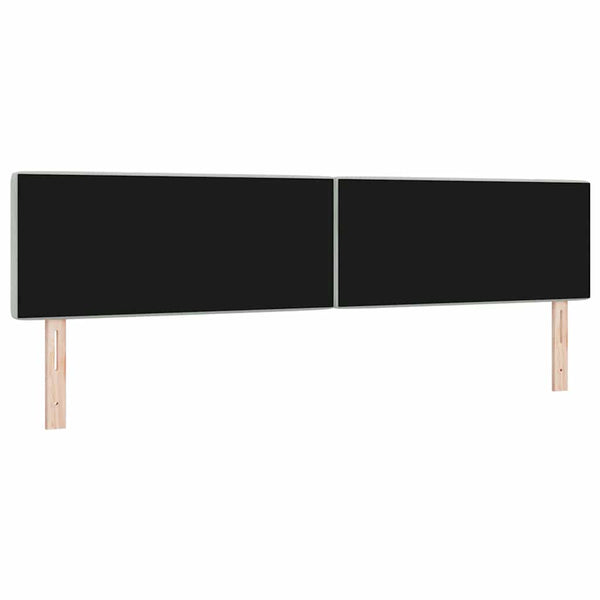 vidaXL LED Headboard with LED Light Strips Light Grey 200 cm Velvet