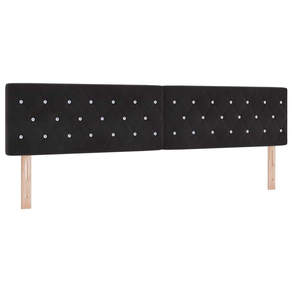 vidaXL LED Headboard with LED Strips Black 200 cm Velvet