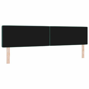 vidaXL LED Headboard with LED Strips Dark Green 200 cm Velvet