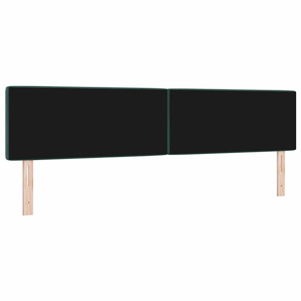 vidaXL LED Headboard with LED Strips Dark Green 200 cm Velvet