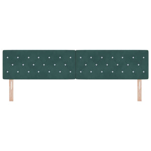 vidaXL LED Headboard with LED Strips Dark Green 200 cm Velvet