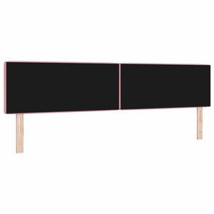 vidaXL LED Headboard with LED Strips Pink 200 cm Velvet