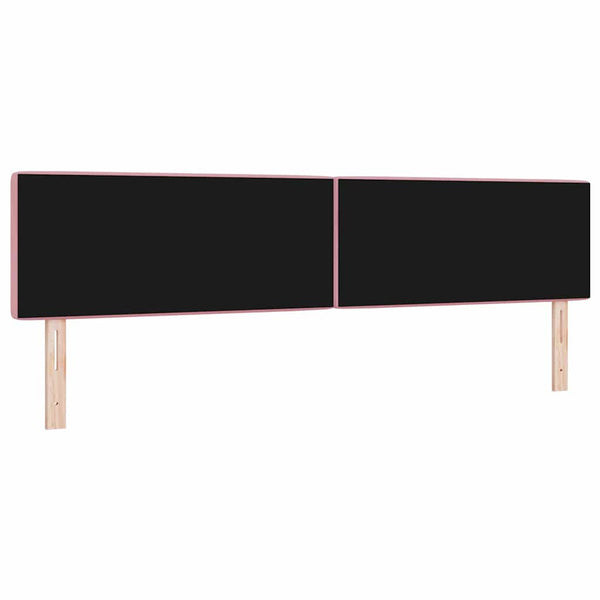 vidaXL LED Headboard with LED Strips Pink 200 cm Velvet