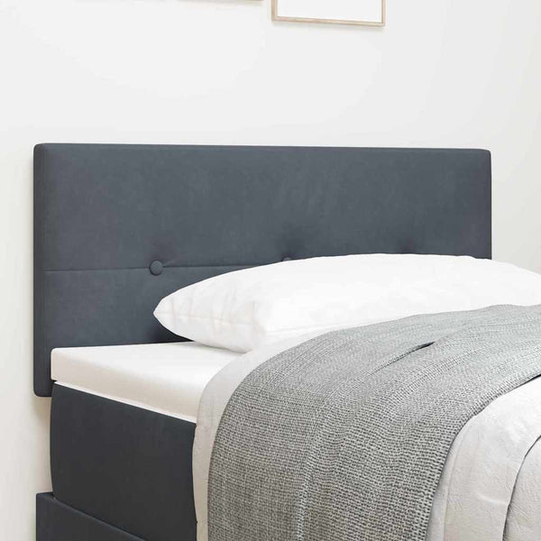 vidaXL LED Headboard with LED Light Strips Grey 80 cm Velvet