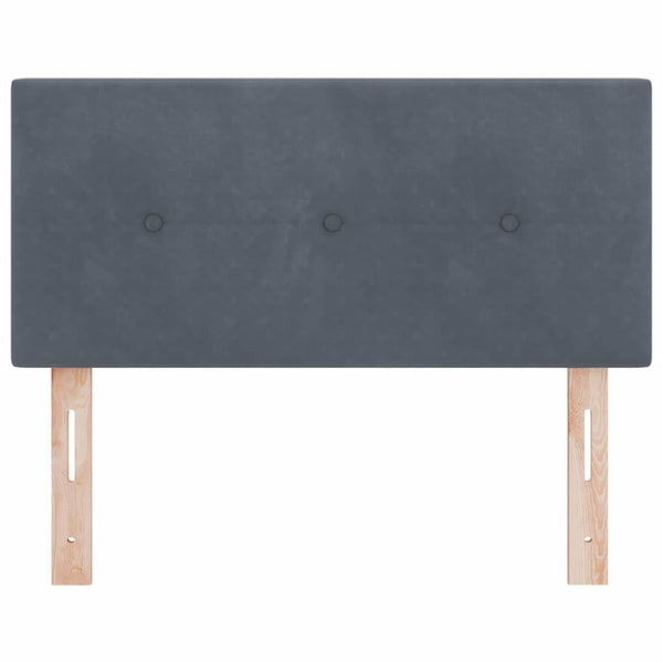 vidaXL LED Headboard with LED Light Strips Grey 80 cm Velvet