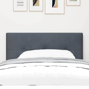 vidaXL LED Headboard with LED Strips Grey 90 cm Velvet