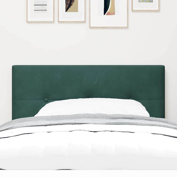 vidaXL LED Headboard with LED Strips Green 90 cm Velvet