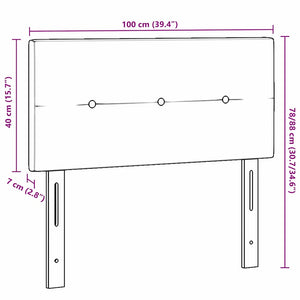LED Kopfteil Grau Samt 100 cm