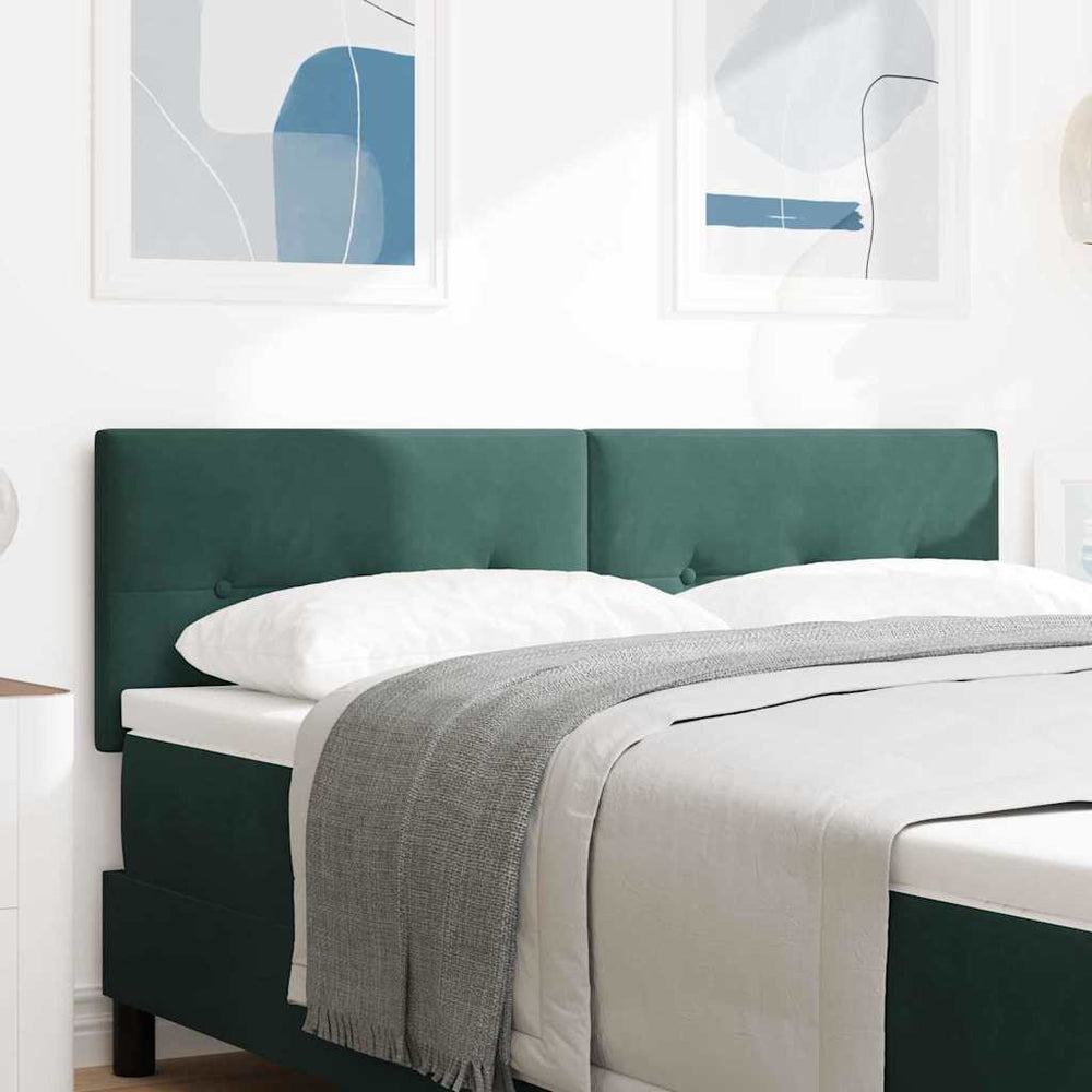 LED Kopfteil Grün Samt 144 cm