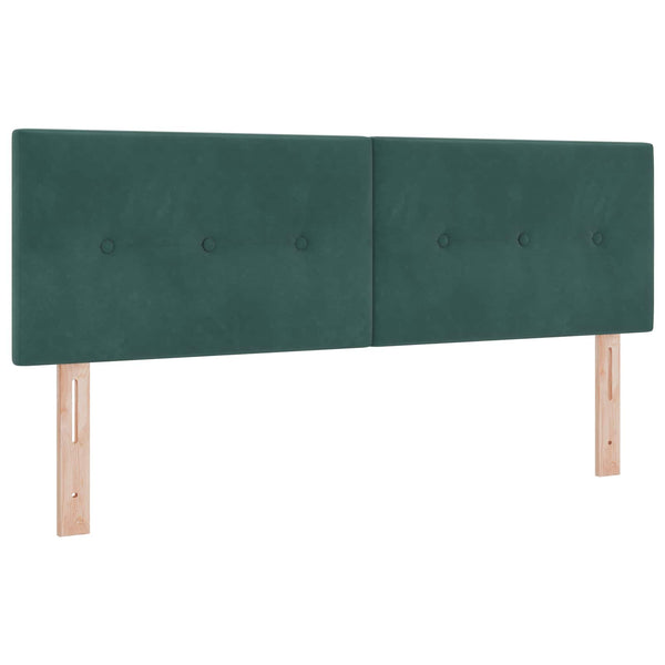 LED Kopfteil Grün Samt 144 cm