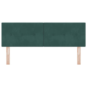 LED Kopfteil Grün Samt 144 cm