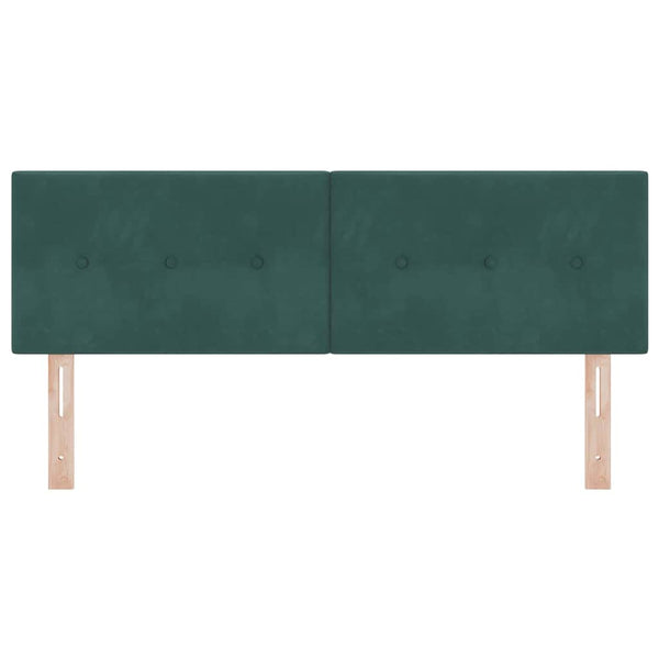 LED Kopfteil Grün Samt 144 cm