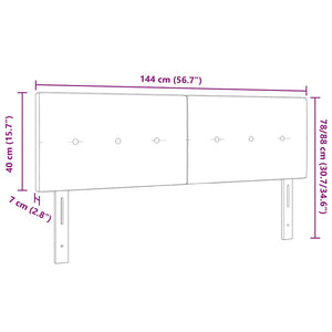 LED Kopfteil Grün Samt 144 cm