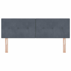 LED Kopfteil Grau 160 cm Samt