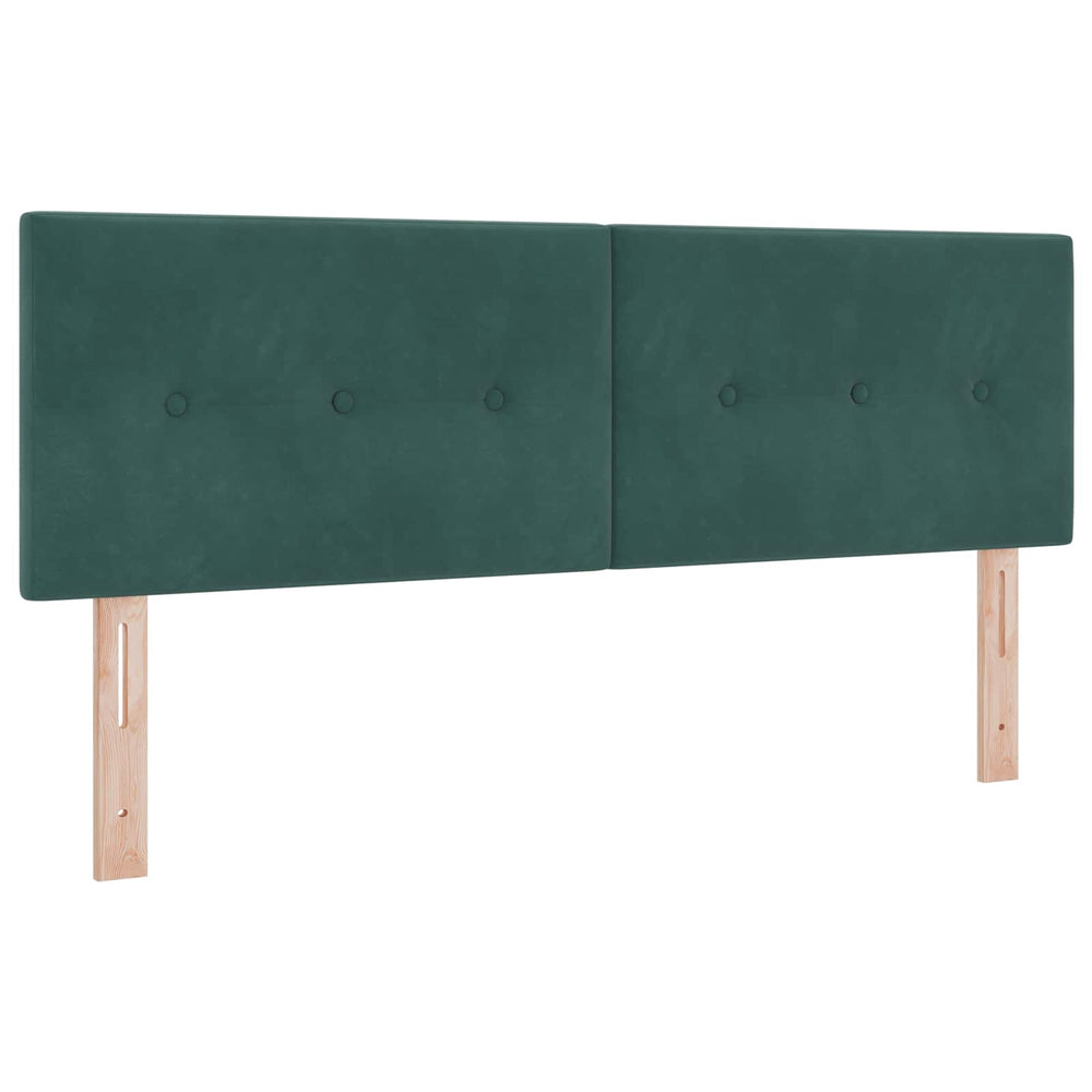 vidaXL LED Headboard with LED Strips Green 160 cm Velvet