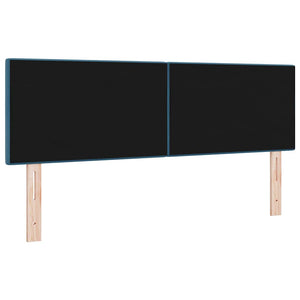 vidaXL LED Headboard with LED Light Strips Blue 160 cm Velvet