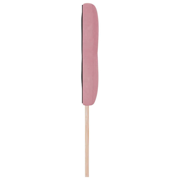 vidaXL LED Headboard with LED Light Strips Pink 160 cm Velvet