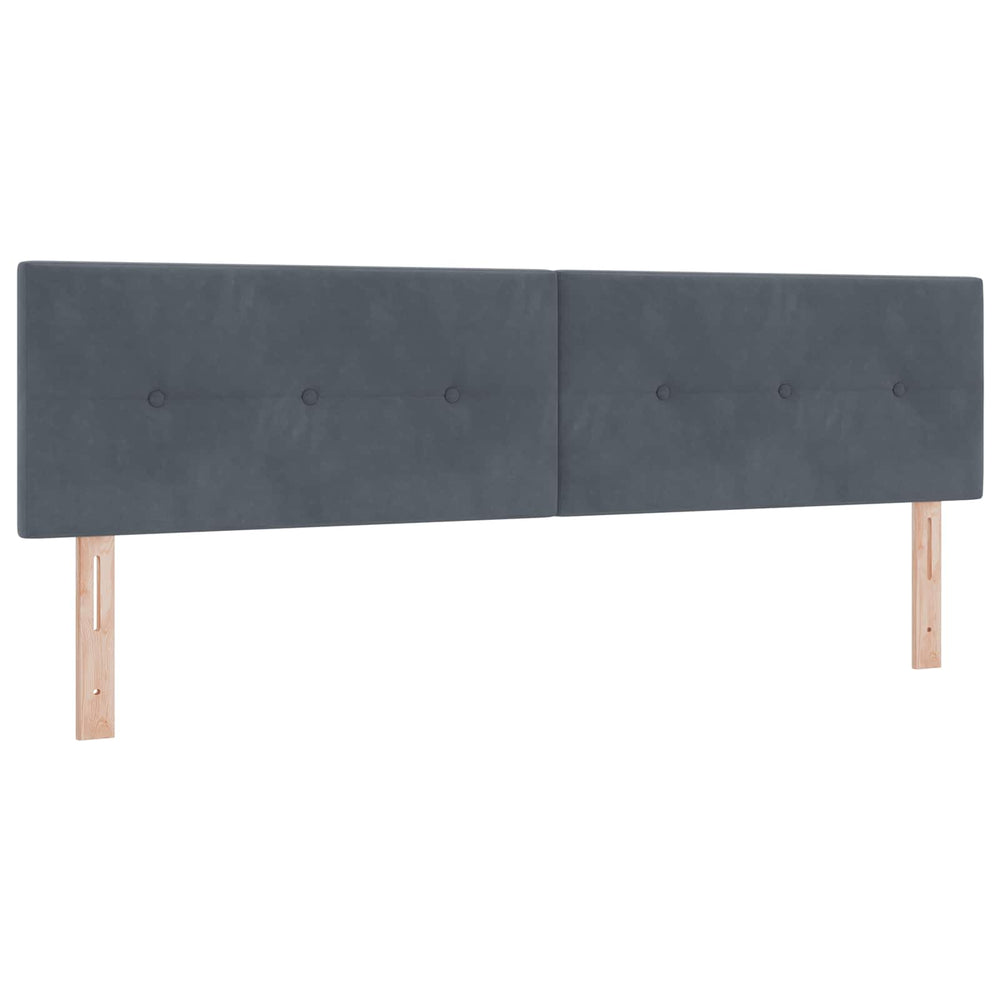 vidaXL LED Headboard with LED Light Strips Grey 180 cm Velvet