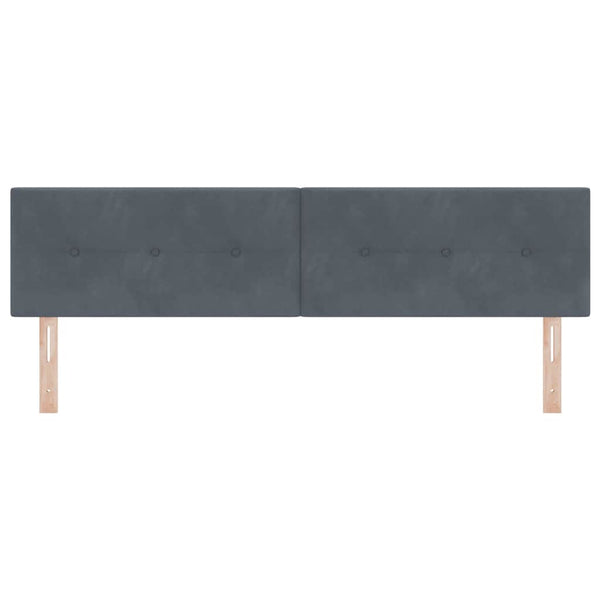 vidaXL LED Headboard with LED Light Strips Grey 180 cm Velvet
