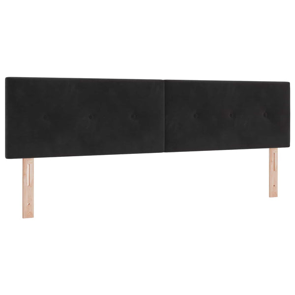 vidaXL LED Headboard with LED Strips Black 180 cm Velvet