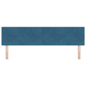 vidaXL LED Headboard with LED Strips Blue 180 cm Velvet