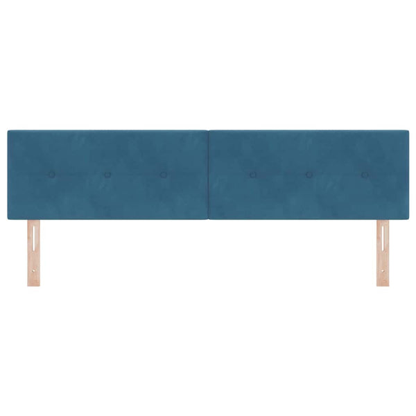 vidaXL LED Headboard with LED Strips Blue 180 cm Velvet