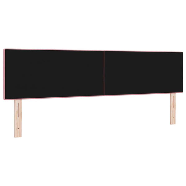 vidaXL LED Headboard with LED Light Strips Pink 180 cm Velvet