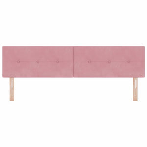 vidaXL LED Headboard with LED Light Strips Pink 180 cm Velvet