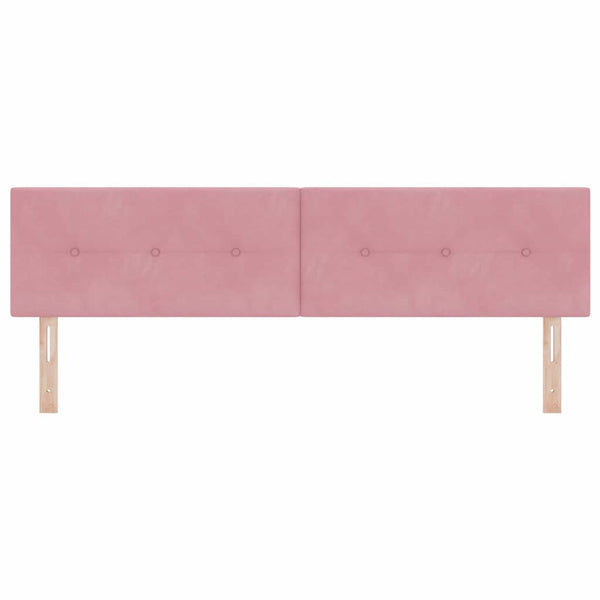 vidaXL LED Headboard with LED Light Strips Pink 180 cm Velvet