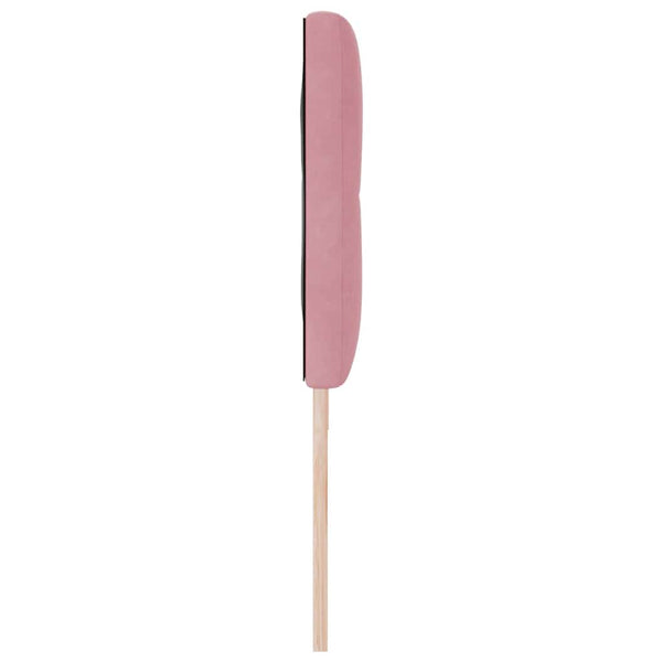vidaXL LED Headboard with LED Light Strips Pink 180 cm Velvet