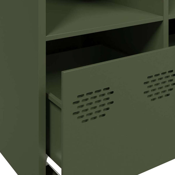 vidaXL Sideboard Olive Green 135x39x73.5 cm Cold-Rolled Steel